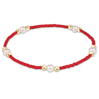 Enewton Gameday Hope Purpose Pearl Bracelet- Crimson