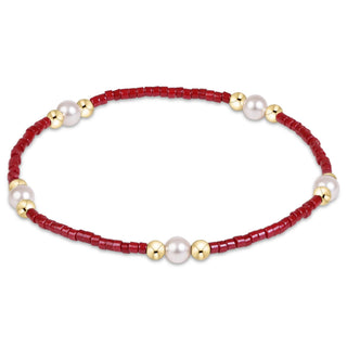 Enewton Gameday Hope Purpose Pearl Bracelet- Maroon