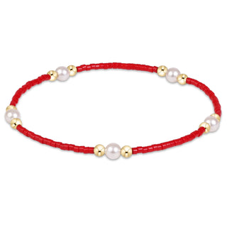 Enewton Gameday Hope Purpose Pearl Bracelet- Red