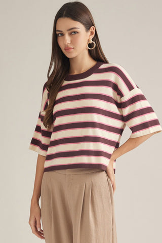 Wine Not Stripe Sweater