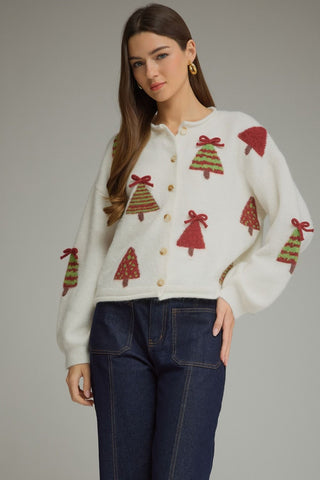 Christmas Tree Sweater Cardigan