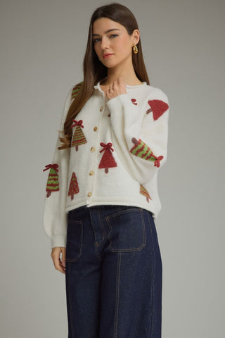 Christmas Tree Sweater Cardigan