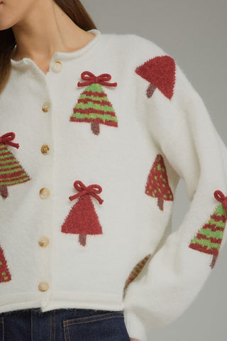 Christmas Tree Sweater Cardigan