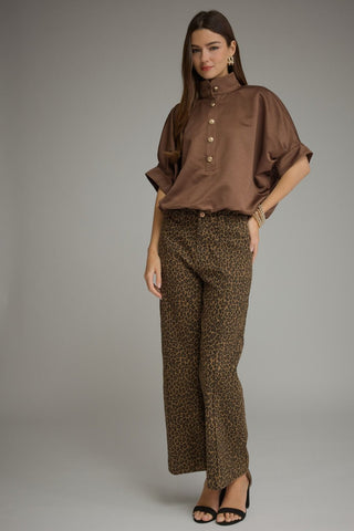 Brown Leopard Pants