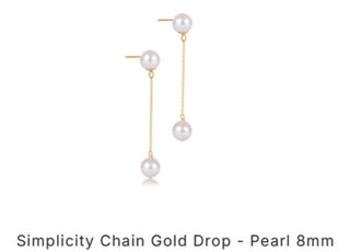 Enewton Simplicity Chain Gold Drop- Pearl 8mm