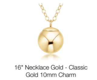 Enewton 16” Necklace Gold- Classic Gold 10mm Charm