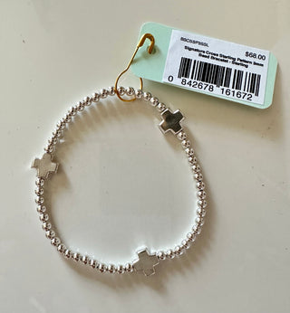 Enewton Signature Cross Sterling Pattern 3mm Bead Bracelet- Sterling