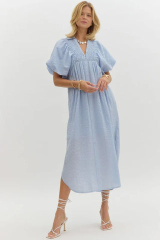 Baby Blue Boho Dress