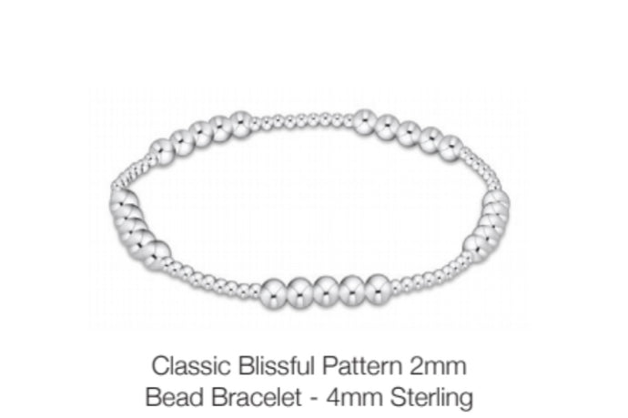 Enewton Classic Blissful Pattern 2mm Bead Bracelet- 4mm Sterling