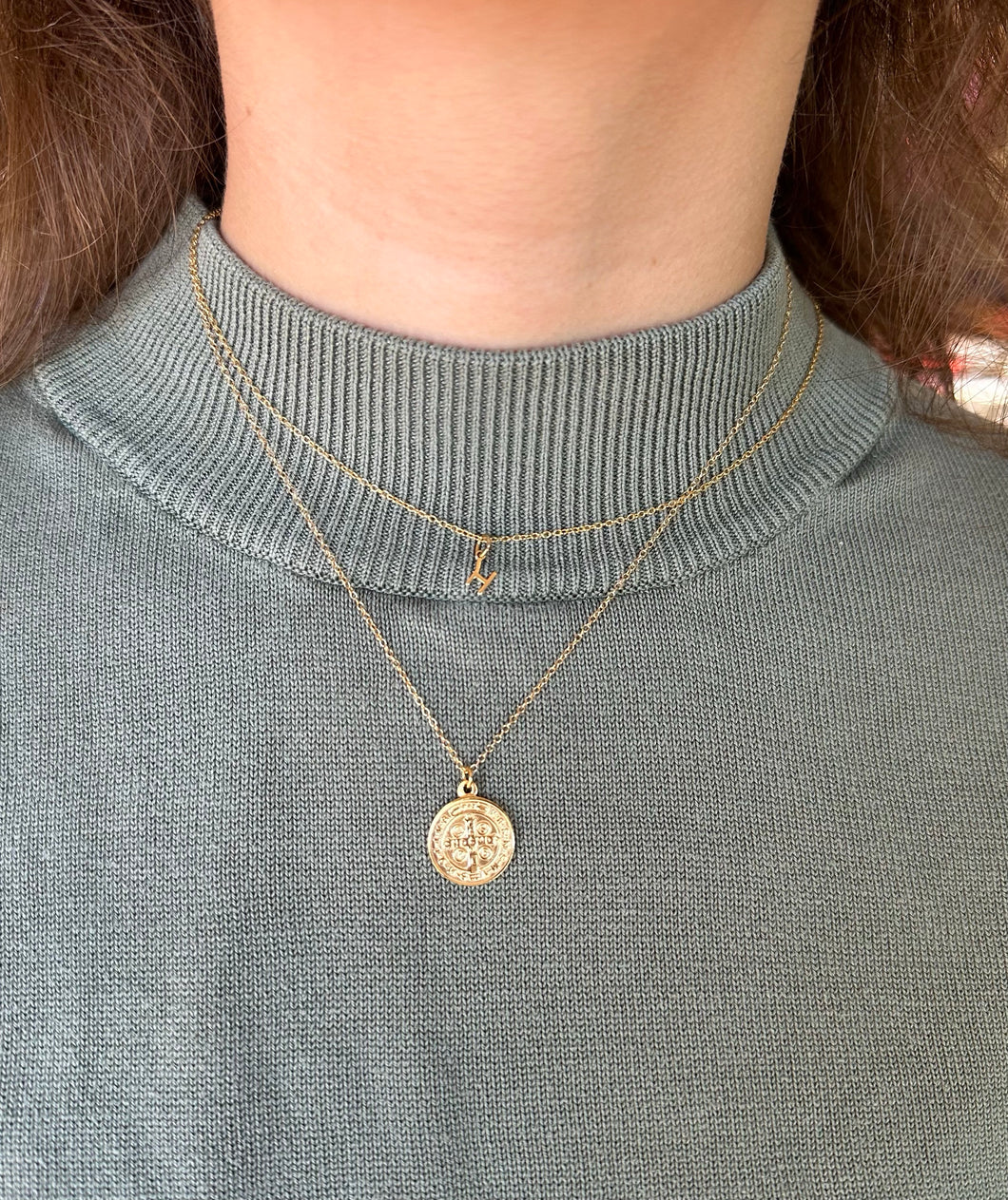 Enewton 16” Necklace Gold- Blessing Large Gold Disc