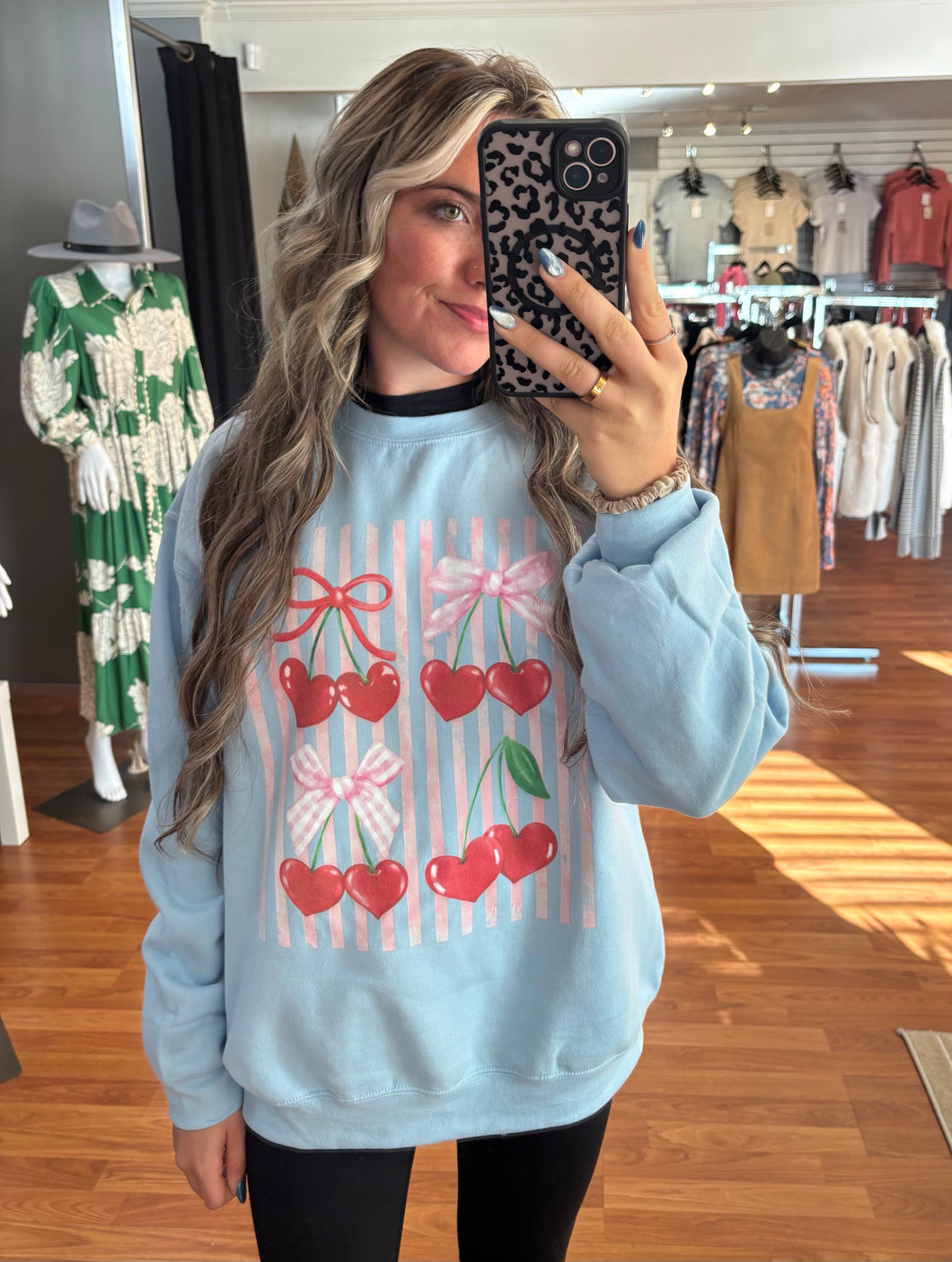 Cherry Heart Sweatshirt