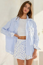 Load image into Gallery viewer, Stripe Floral Short Set
