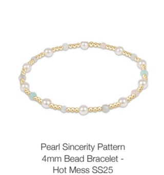 Enewton Pearl Sincerity Pattern 4mm Bead Bracelets (Multiple Colors)