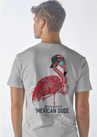Men Simply Southern Flamingo Tee