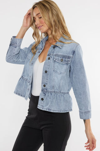 Peplum Denim Jacket
