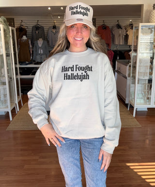 Hard Fought Hallelujah Sweatshirt- Sand