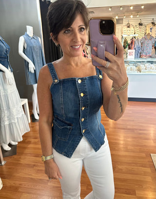 Denim Corset Vest