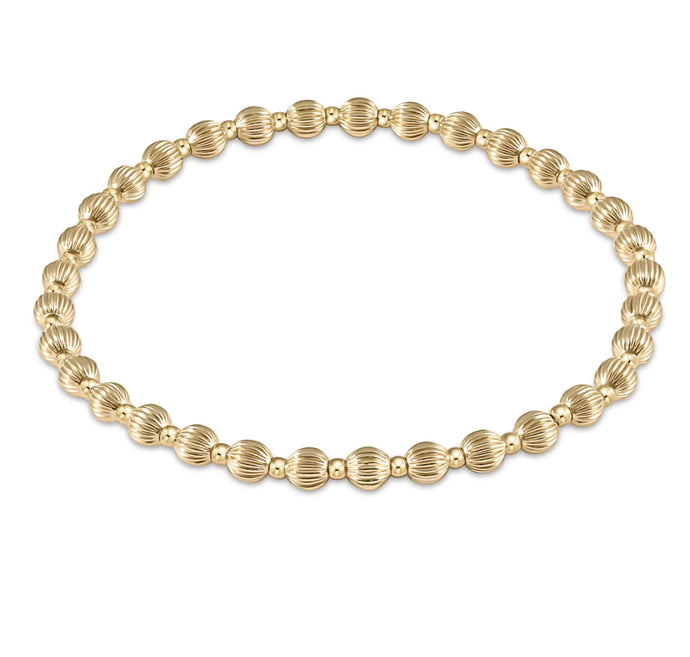 Enewton dignity grateful pattern 4mm bead bracelet - gold
