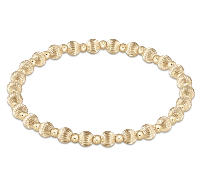 Enewton dignity grateful pattern 5mm bead bracelet - gold