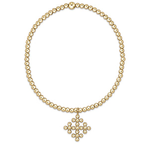 Enewton classic gold 2.5mm bead bracelet - classic beaded signature cross encompass gold charm