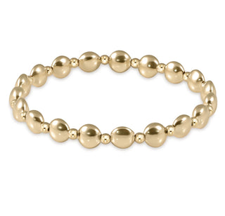 Enewton Gold Grateful Pattern 6mm Bead Bracelet