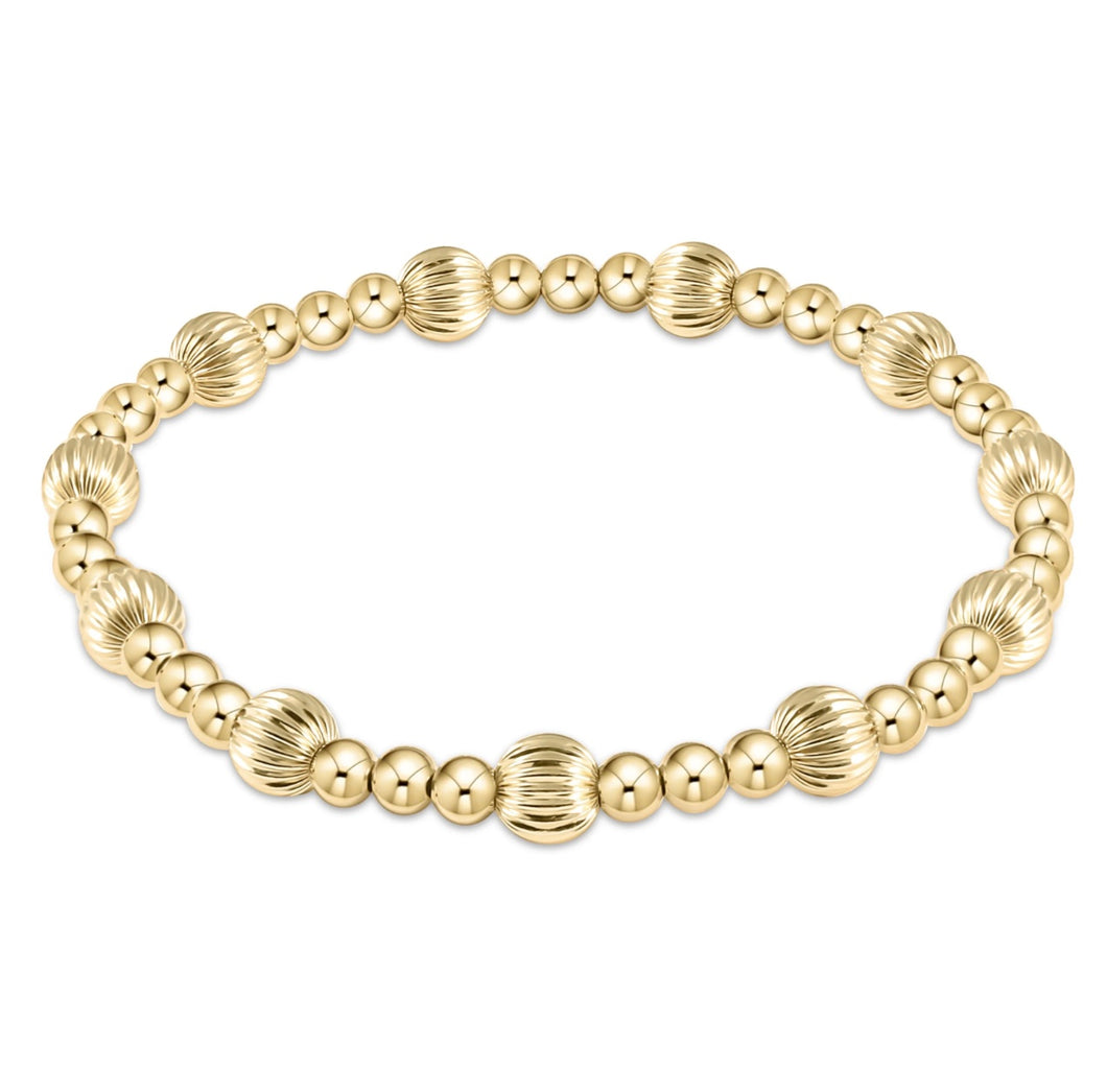 Enewton dignity sincerity pattern 6mm bead bracelet - gold