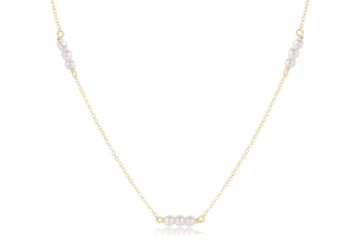 Enewton 15” choker joy simplicity chain gold - 3mm pearl