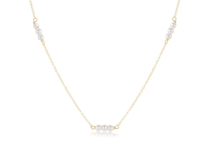 Enewton choker joy simplicity chain gold - 3mm pearl