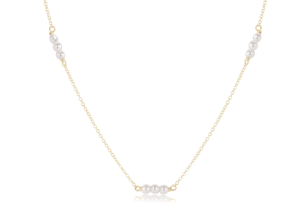 Enewton choker joy simplicity chain gold - 3mm pearl