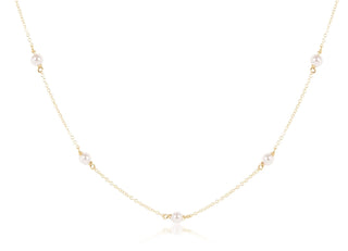 Enewton 15” choker simplicity chain gold - 4mm pearl