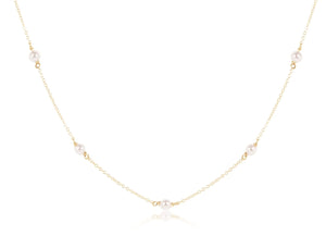 Enewton 15” choker simplicity chain gold - 4mm pearl