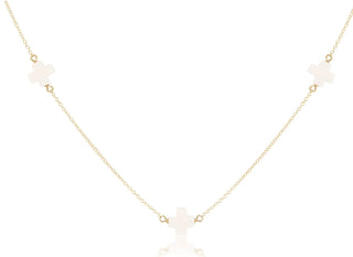 Enewton choker simplicity chain gold - signature cross off-white
