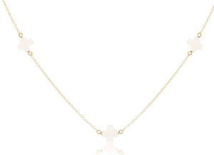 Enewton choker simplicity chain gold - signature cross off-white