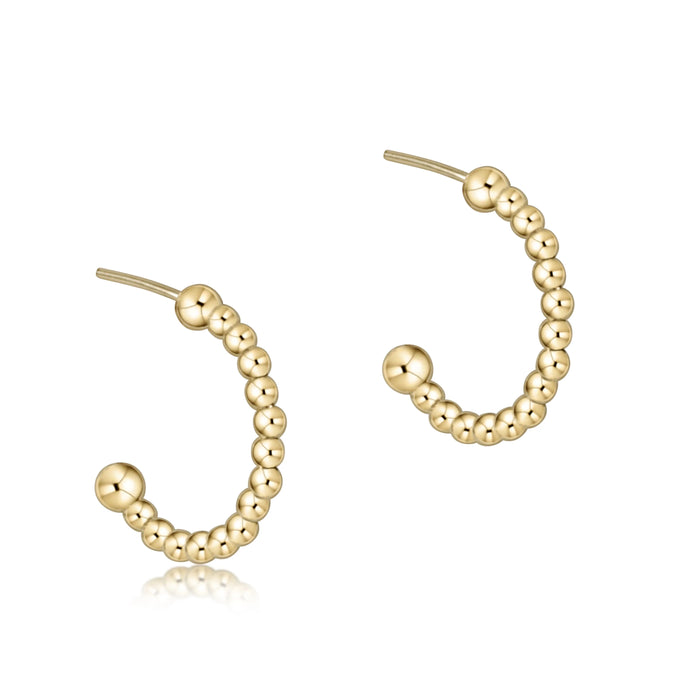 Enewton beaded classic 1” post hoop - 2mm gold