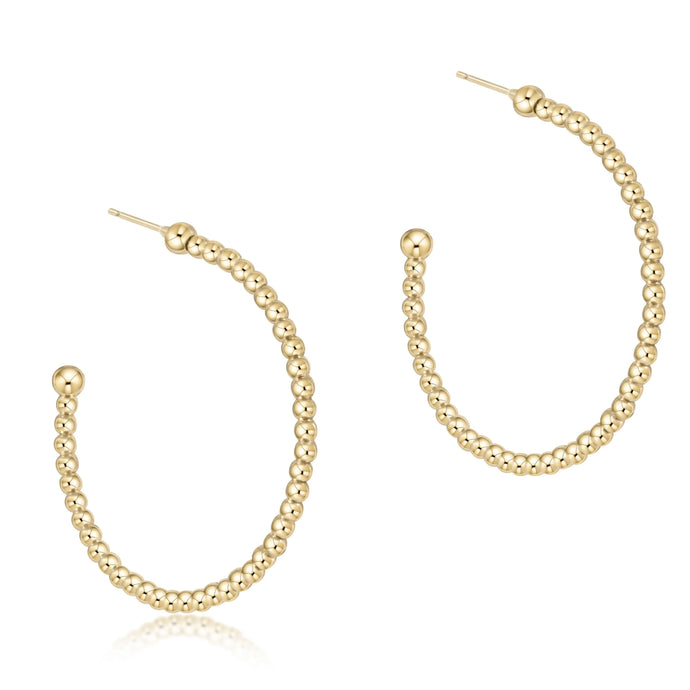 Enewton Beaded classic 1.25” Post Hoop - 3mm Gold