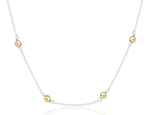 Enewton choker simplicity chain sterling mixed metal - classic 4mm gold