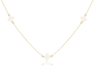 Enewton choker simplicity chain gold - signature cross off-white