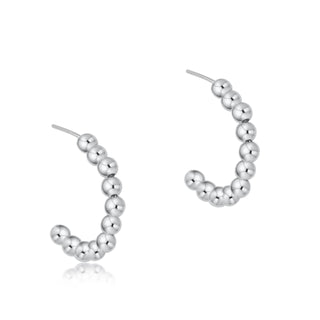 Enewton beaded classic post hoop - 3mm sterling