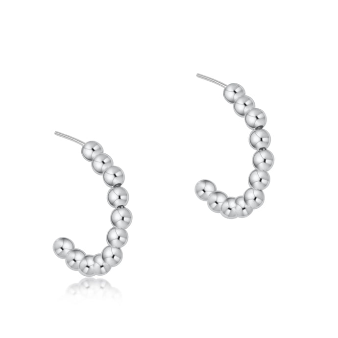 Enewton beaded classic post hoop - 3mm sterling