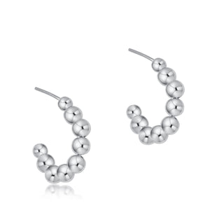 Enewton beaded classic post hoop - 4mm sterling