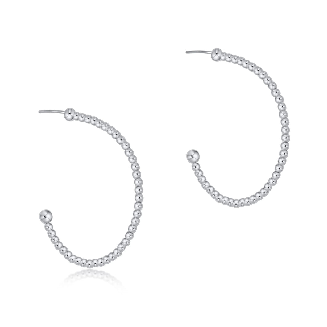 Enewton beaded classic post hoop - 2mm sterling