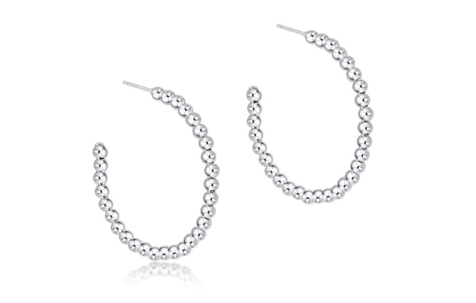 Enewton beaded classic post hoop - 3mm sterling