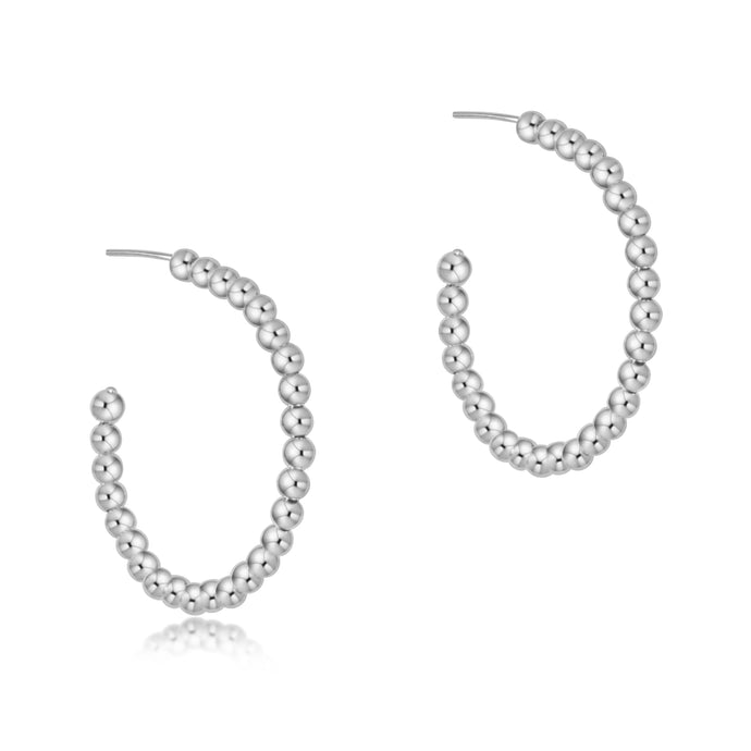 Enewton beaded classic 1.25” post hoop - 4mm sterling