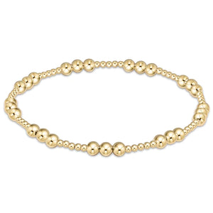 enewton extends- classic joy pattern 4mm bead bracelet- gold