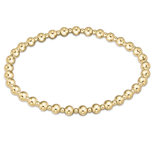 enewton extends - classic grateful pattern 4mm bead bracelet - gold
