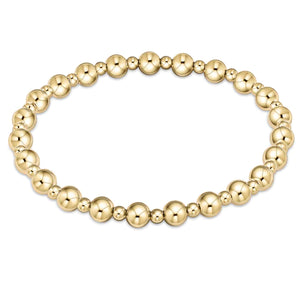 enewton extends - classic grateful pattern 5mm bead bracelet - gold