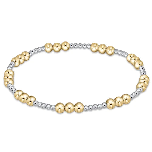 enewton extends - classic joy pattern 4mm bead bracelet - mixed metal