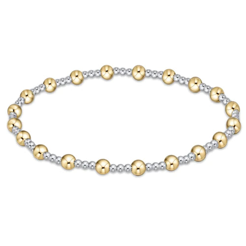 enewton extends - classic sincerity pattern 4mm bead bracelet - mixed metal