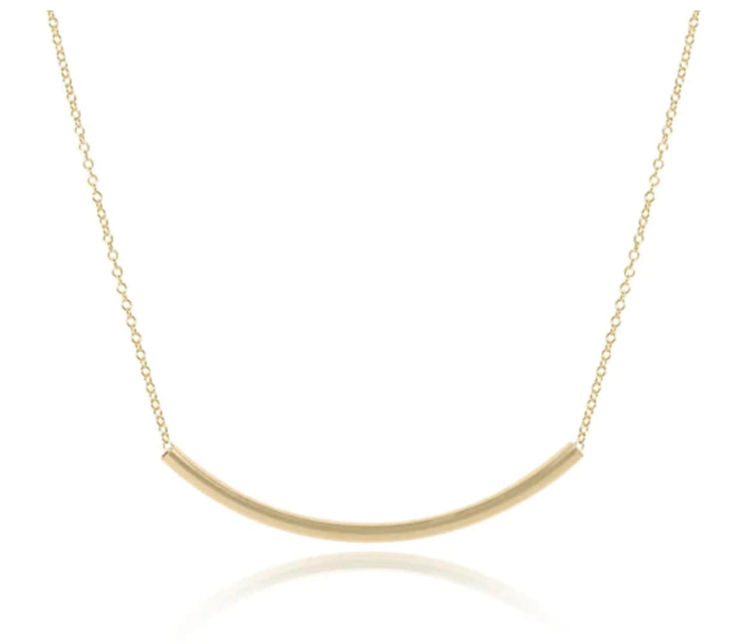 Enewton 16” Necklace Gold- Bliss Bar Small Gold