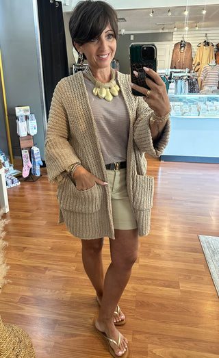 Powder Cocoa Cardigan